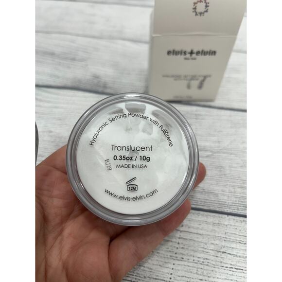 New Elvis+Elvin Aluronic Setting Powder Translucent With Fullerene 10g New York - Picture 3 of 4
